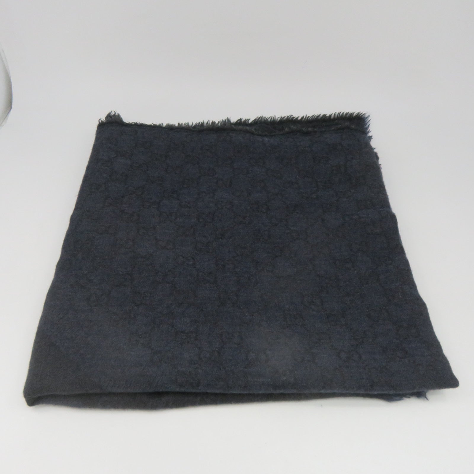 GUCCI Wool Scarf Scarf Dark Gray