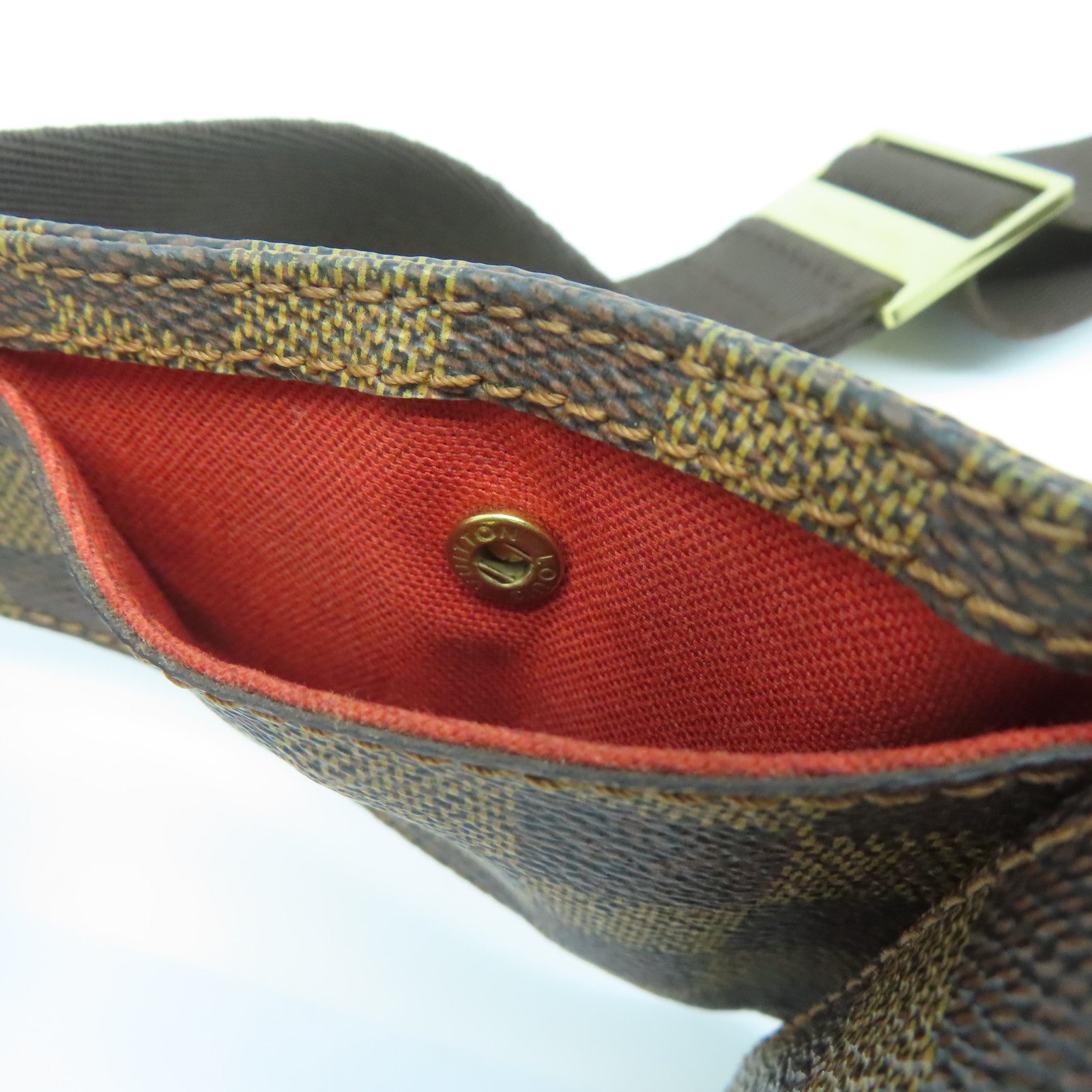 LOUIS VUITTON Damier Geronimos金扣腰包啡色