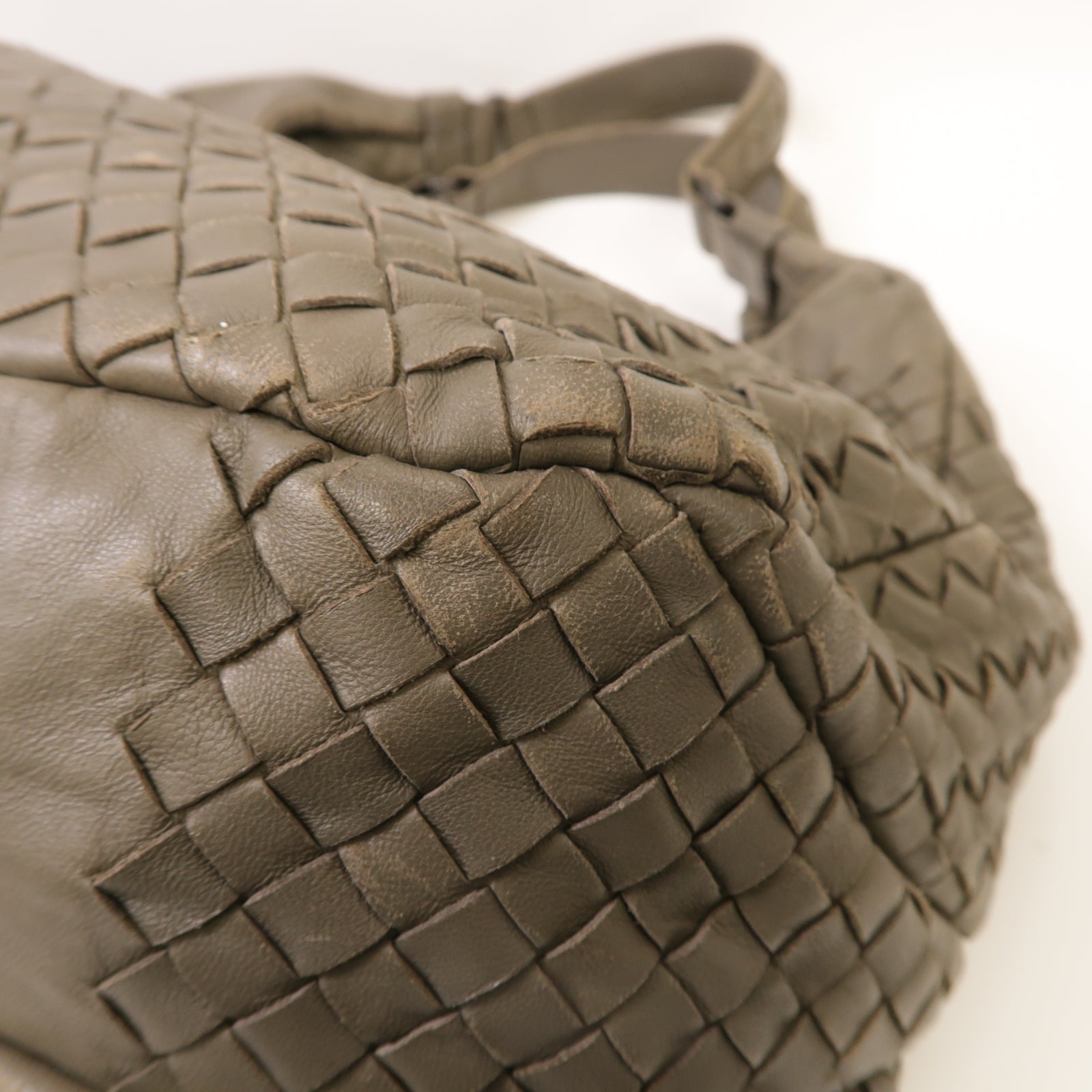 BOTTEGA VENETA 羊皮皮革Shoulder Bag肩背袋灰色