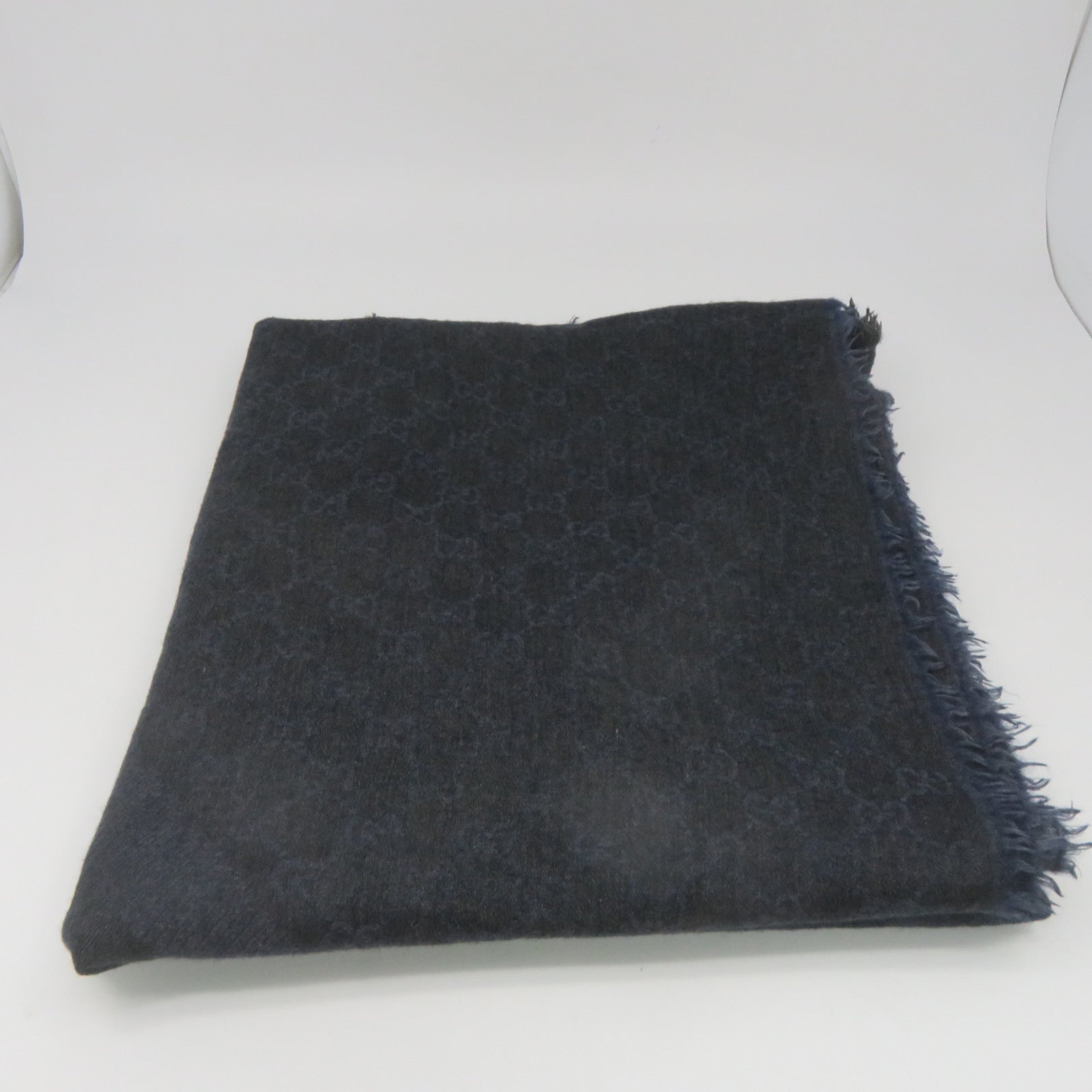 GUCCI Wool Scarf Scarf Dark Gray