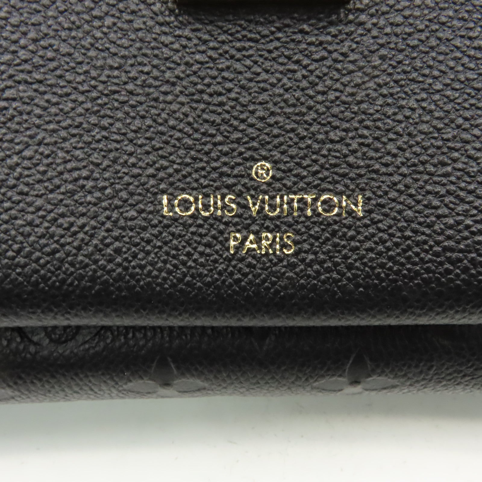 LOUIS VUITTON Monogram Empreinte Vavin PM金扣鏈帶肩背袋黑色