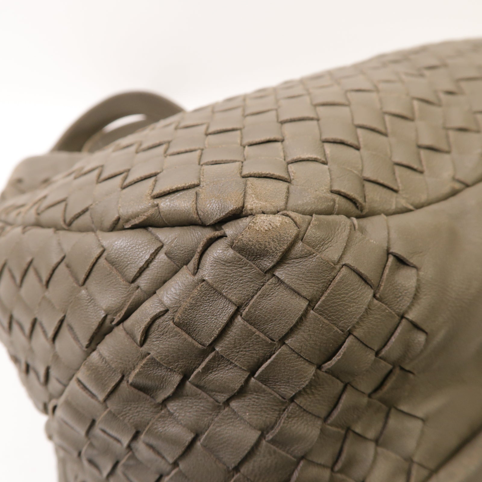 BOTTEGA VENETA 羊皮皮革Shoulder Bag肩背袋灰色