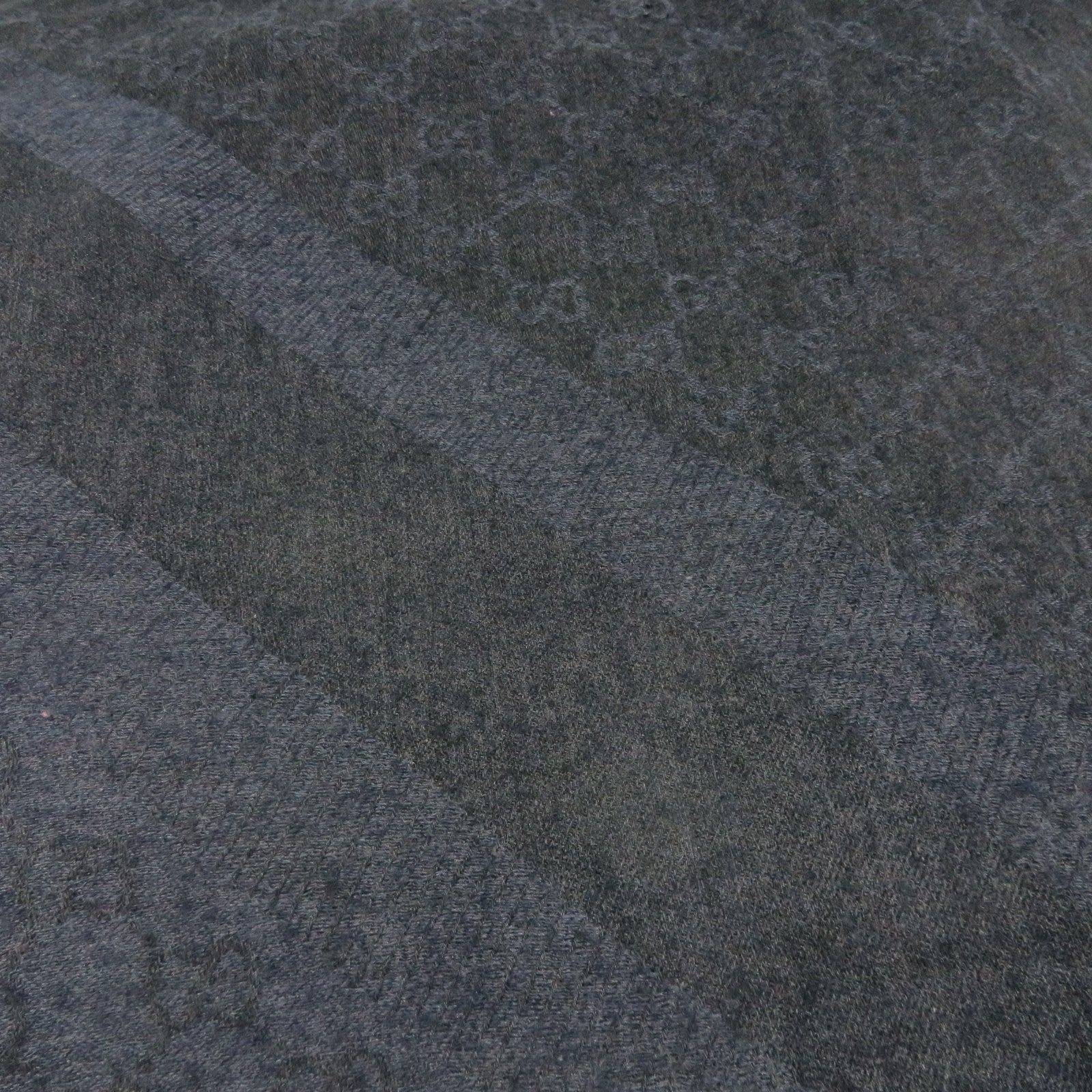 GUCCI Wool Scarf Scarf Dark Gray