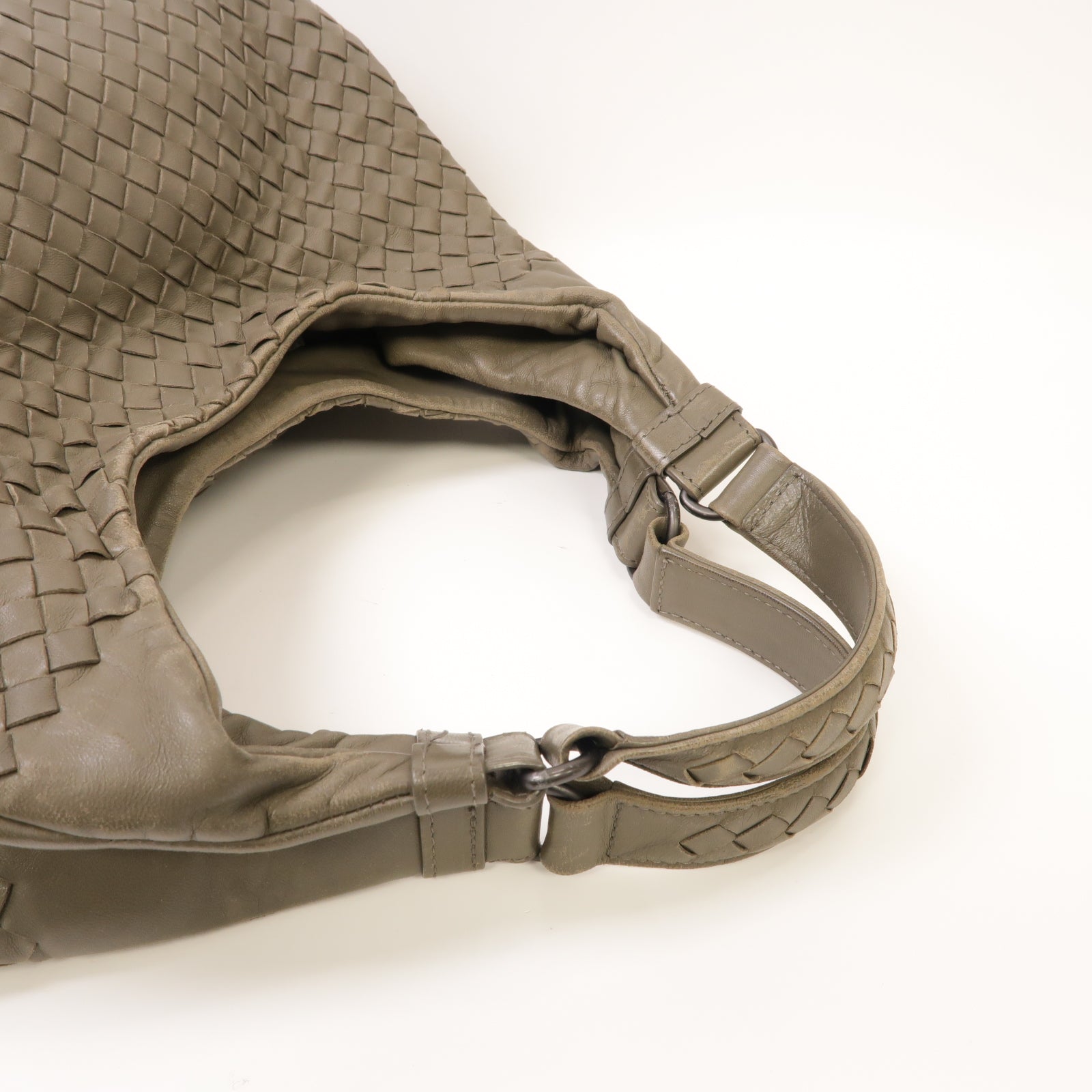 BOTTEGA VENETA 羊皮皮革Shoulder Bag肩背袋灰色