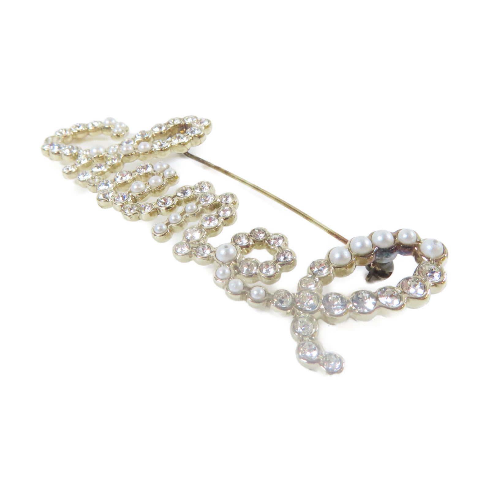 CHANEL 金屬/水晶Brooch胸針金色