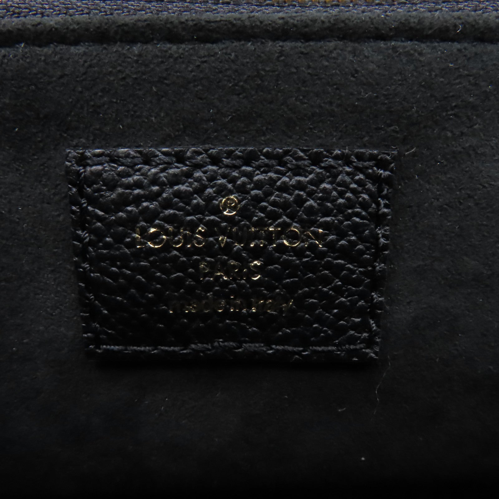 LOUIS VUITTON Monogram Empreinte Vavin PM金扣鏈帶肩背袋黑色