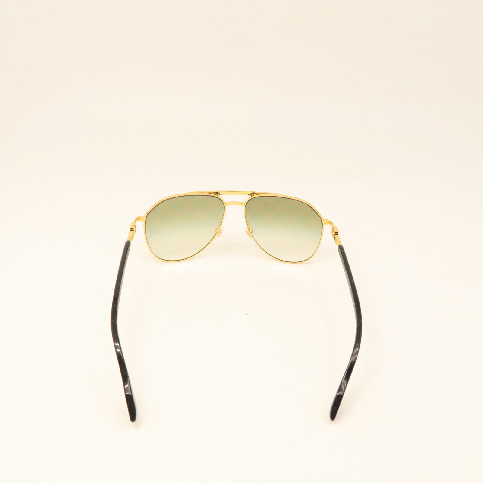 GUCCI PVC/Metal Sunglasses Gold/Black