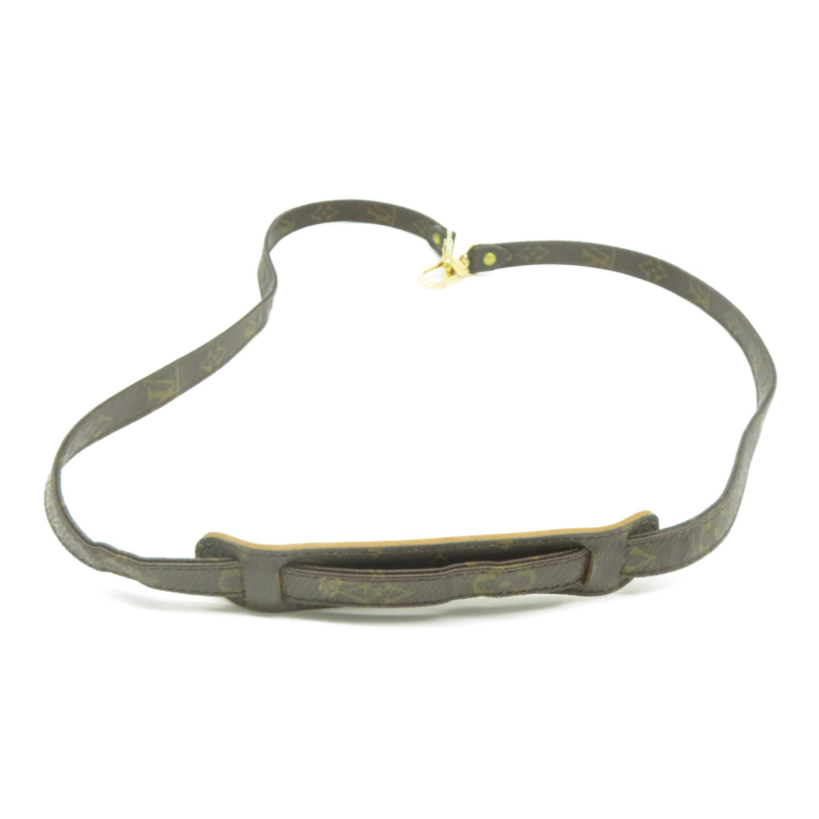 LOUIS VUITTON Monogram Shoulder Strap金扣肩帶啡色