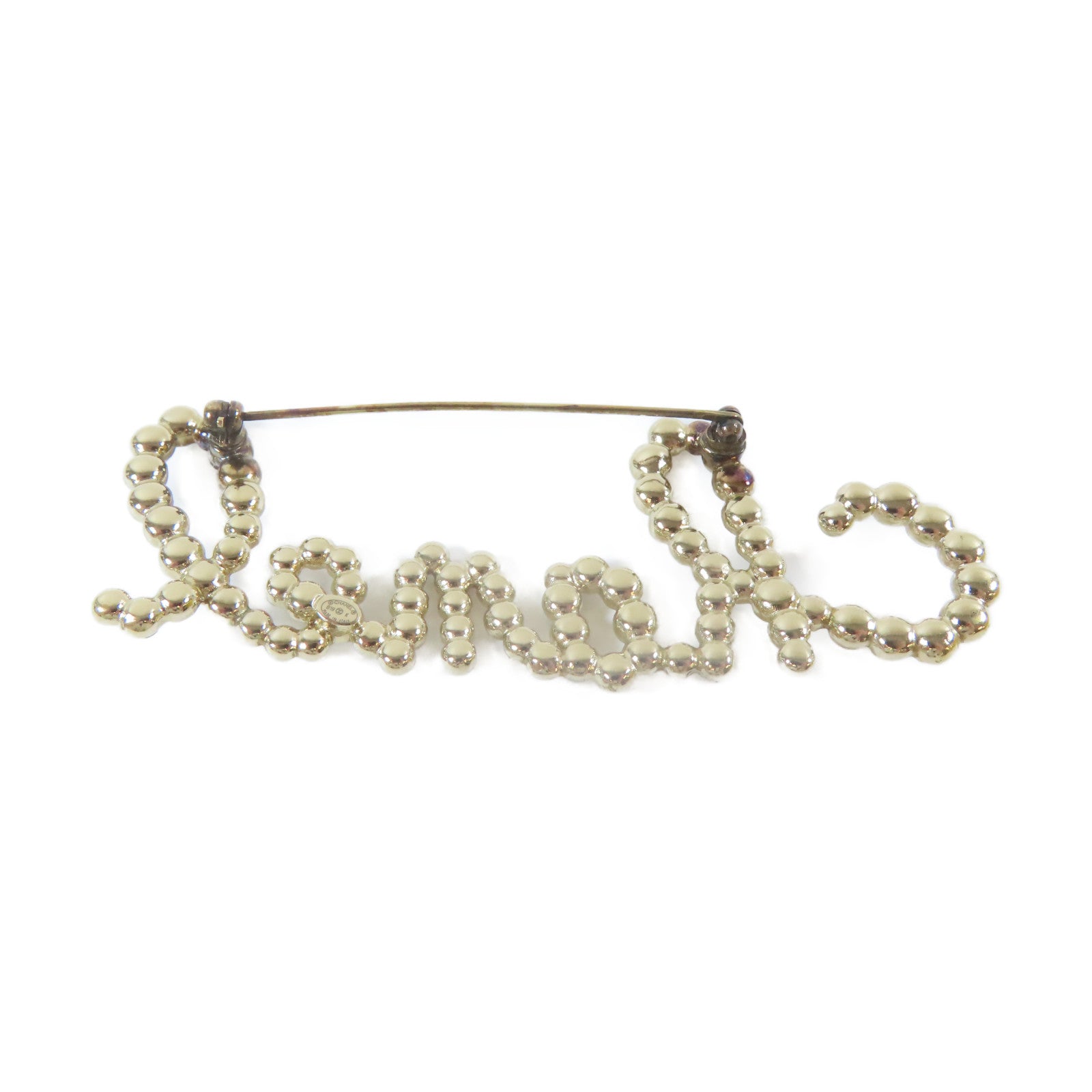 CHANEL 金屬/水晶Brooch胸針金色