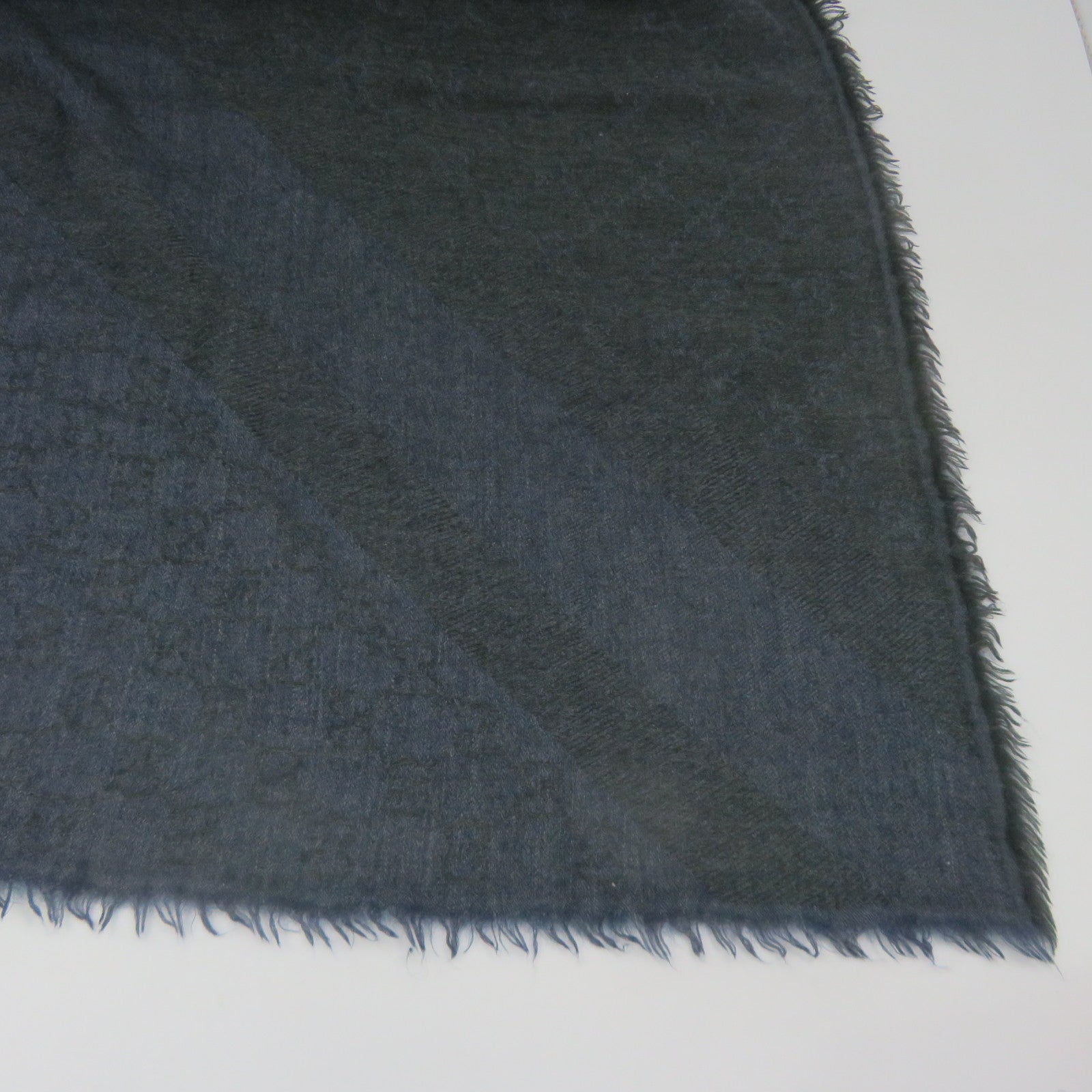 GUCCI Wool Scarf Scarf Dark Gray