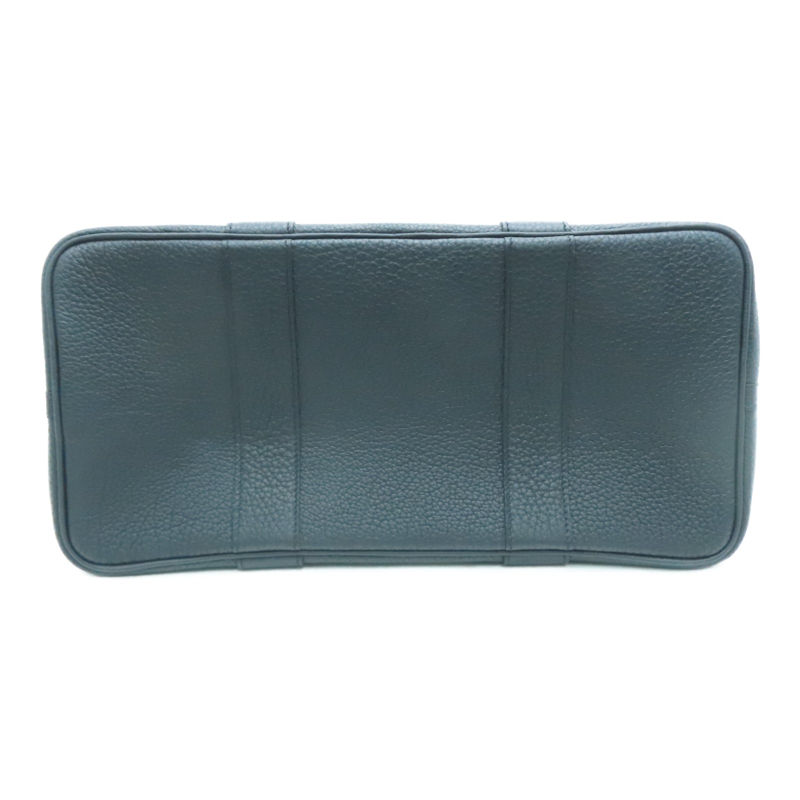 HERMES Taurillon Clemence皮革GardenParty PM銀扣手挽袋黑色