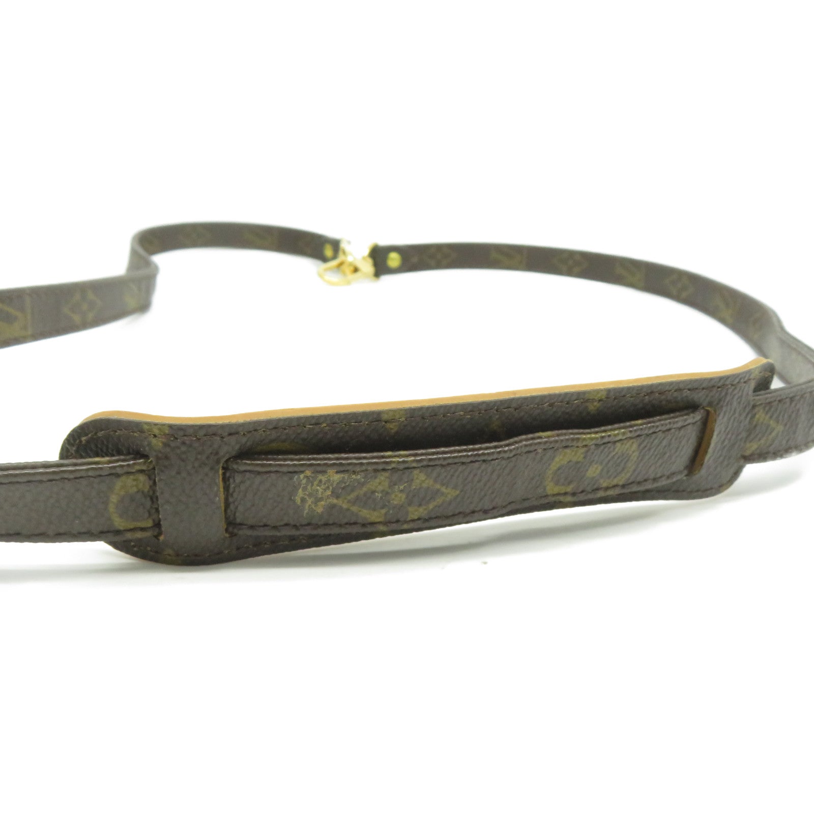 LOUIS VUITTON Monogram Shoulder Strap金扣肩帶啡色