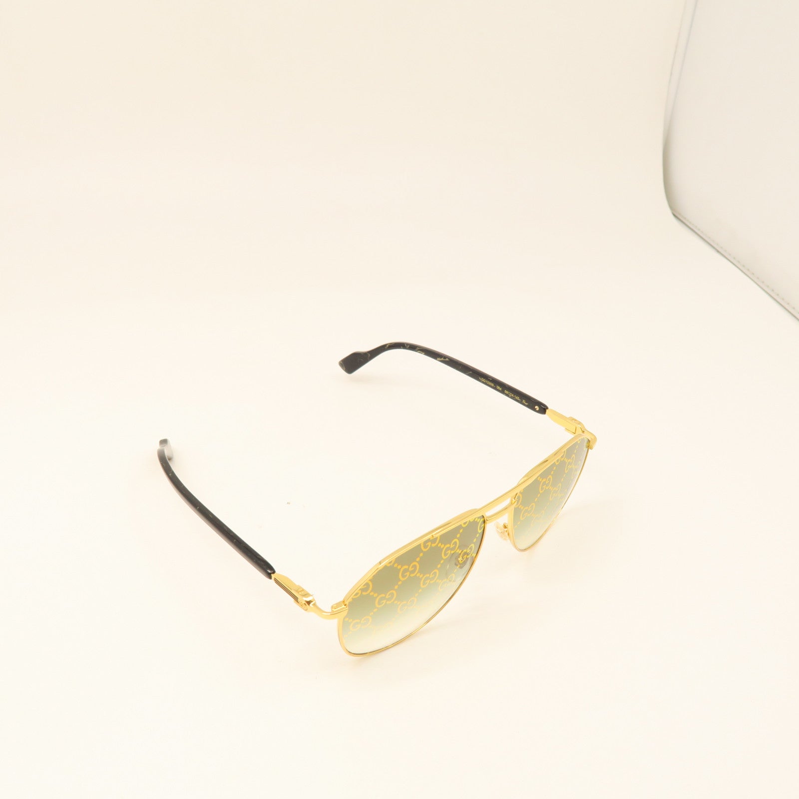 GUCCI PVC/Metal Sunglasses Gold/Black
