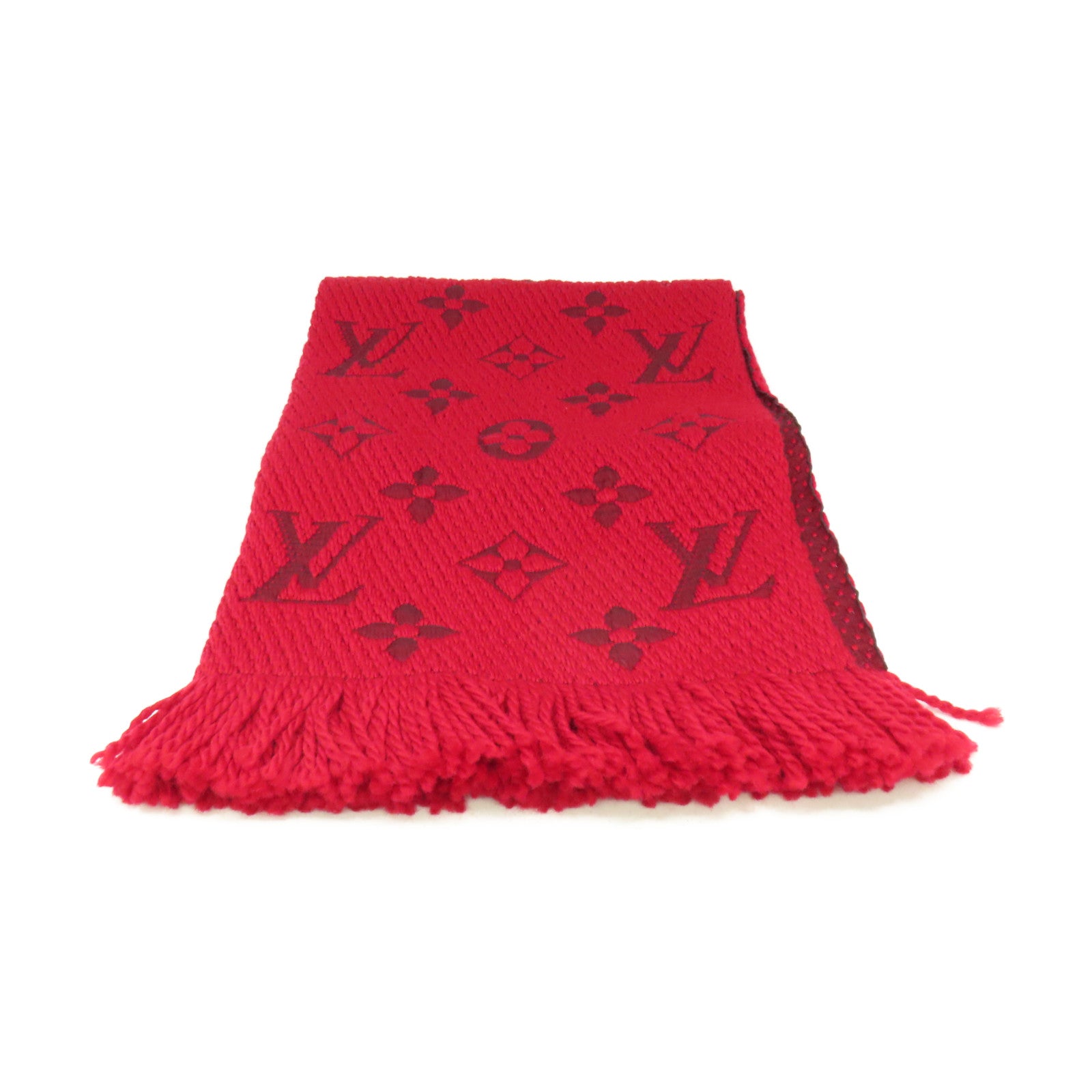 LOUIS VUITTON 羊毛Logomania Scarf S00圍巾紅色