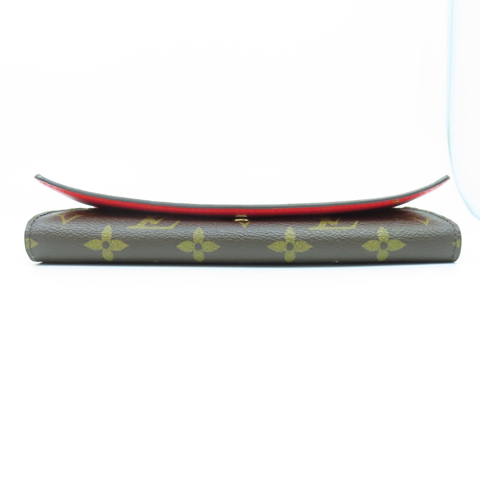LOUIS VUITTON Monogram Portefeuille Sarah NM Bifold Purse金扣長錢包棕色