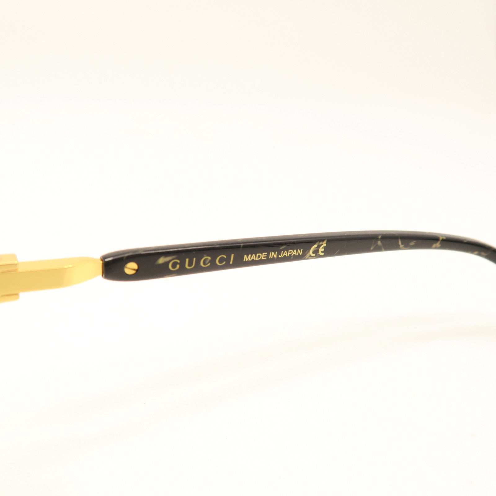 GUCCI PVC/Metal Sunglasses Gold/Black