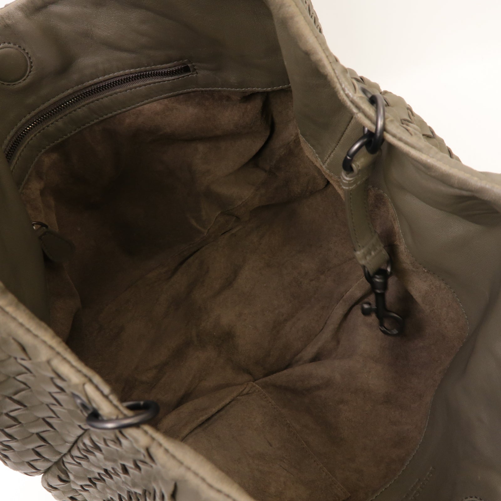 BOTTEGA VENETA 羊皮皮革Shoulder Bag肩背袋灰色