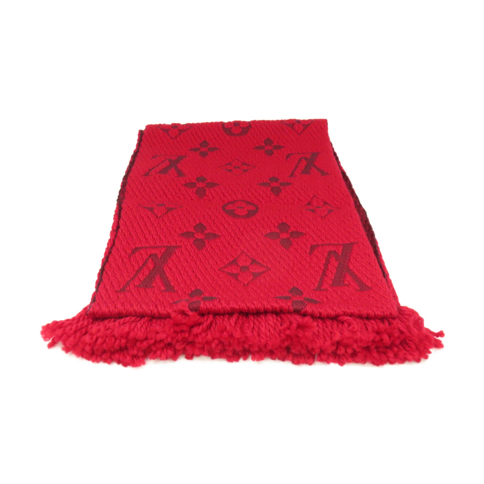 LOUIS VUITTON 羊毛Logomania Scarf S00圍巾紅色