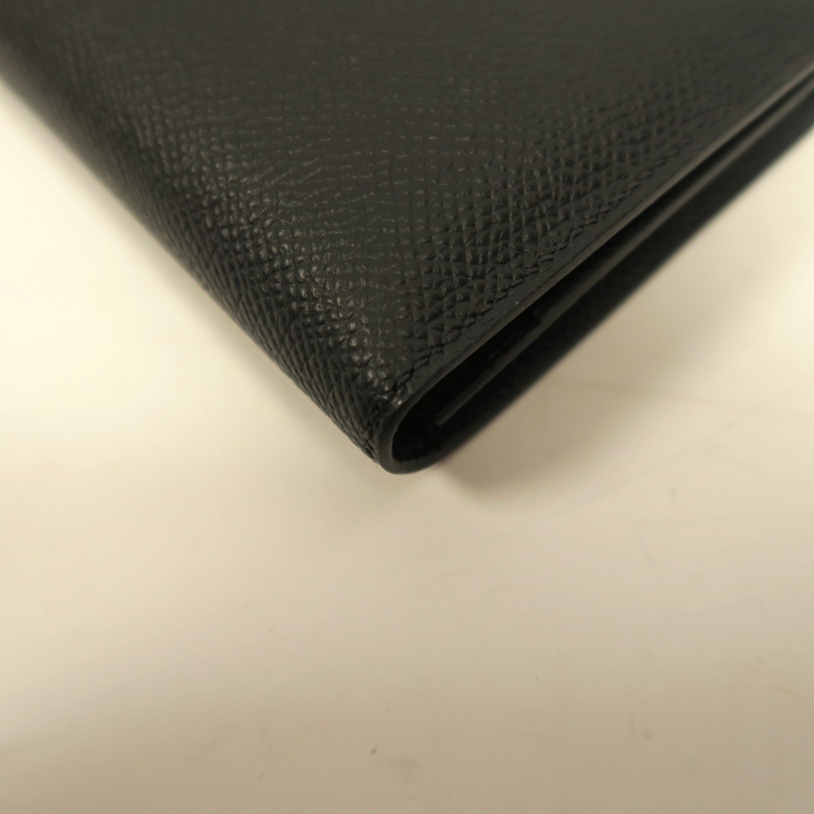 HERMES Epsom皮革Bearn Long Wallet金扣長錢包黑色