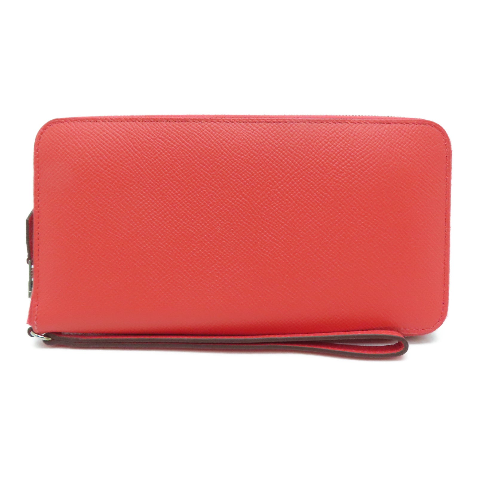 HERMES 【激减优惠】Epsom皮革Azap Wallet With Lucky Wrist Strap拉链长钱包Rose Jaipur粉红色