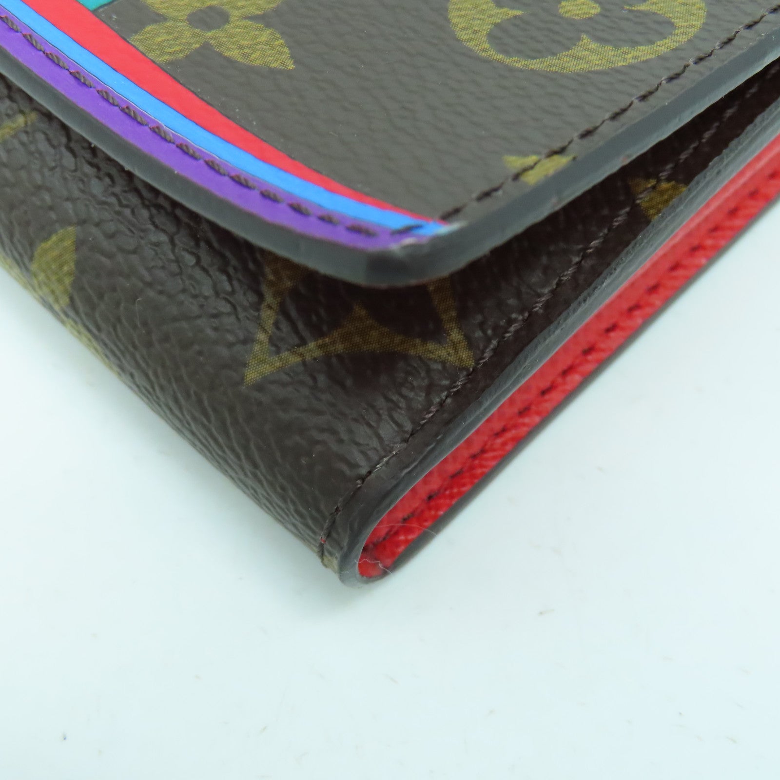 LOUIS VUITTON Monogram Portefeuille Sarah NM Bifold Purse金扣長錢包棕色