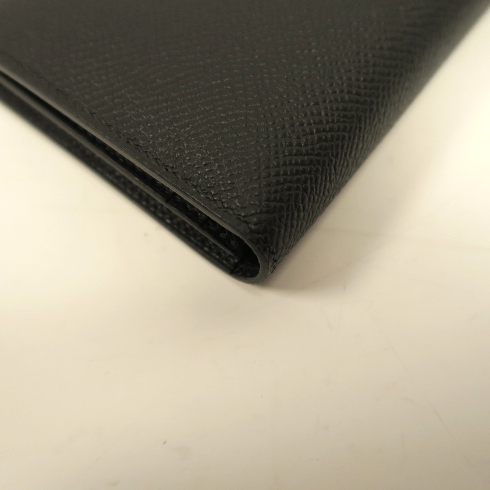HERMES Epsom皮革Bearn Long Wallet金扣長錢包黑色