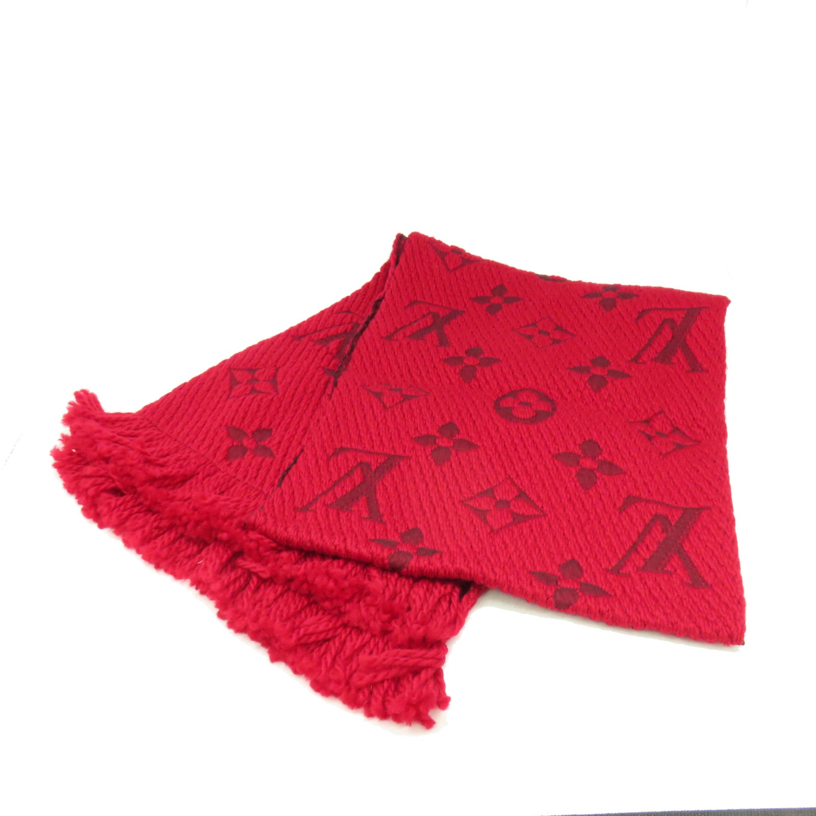 LOUIS VUITTON 羊毛Logomania Scarf S00圍巾紅色