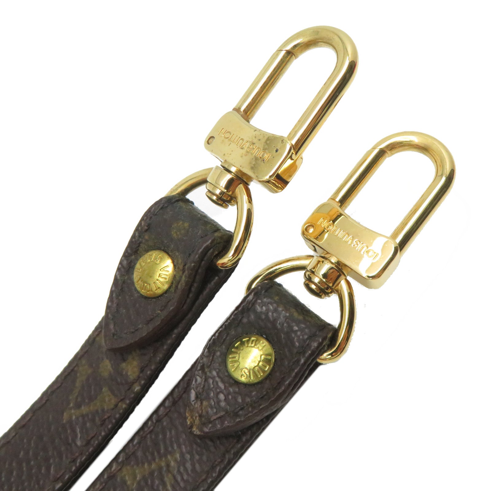 LOUIS VUITTON Monogram Shoulder Strap金扣肩帶啡色
