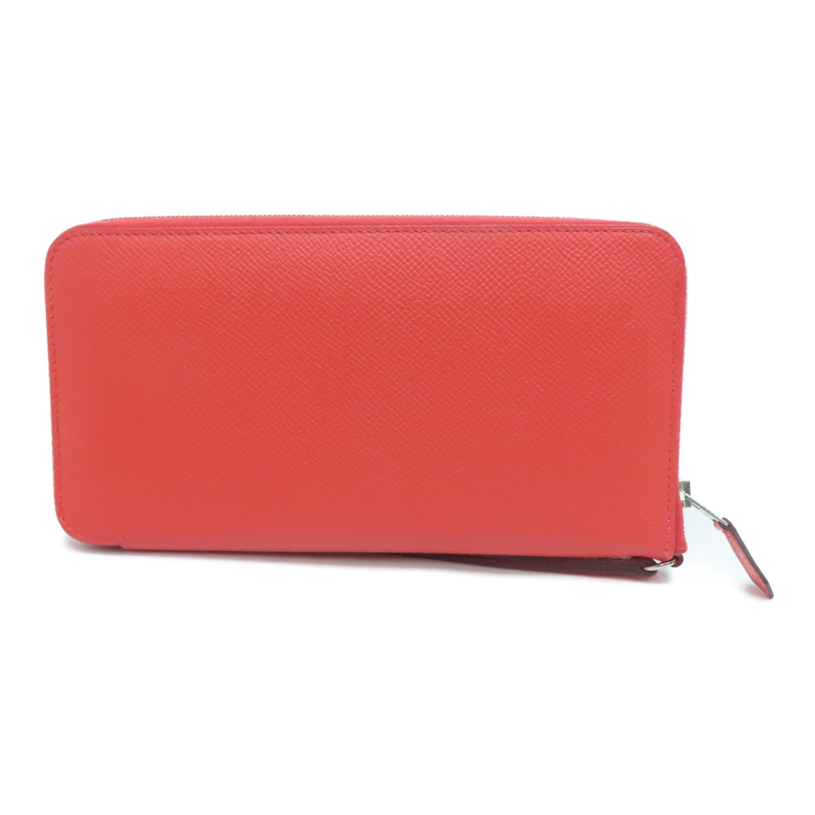 HERMES 【激减优惠】Epsom皮革Azap Wallet With Lucky Wrist Strap拉链长钱包Rose Jaipur粉红色