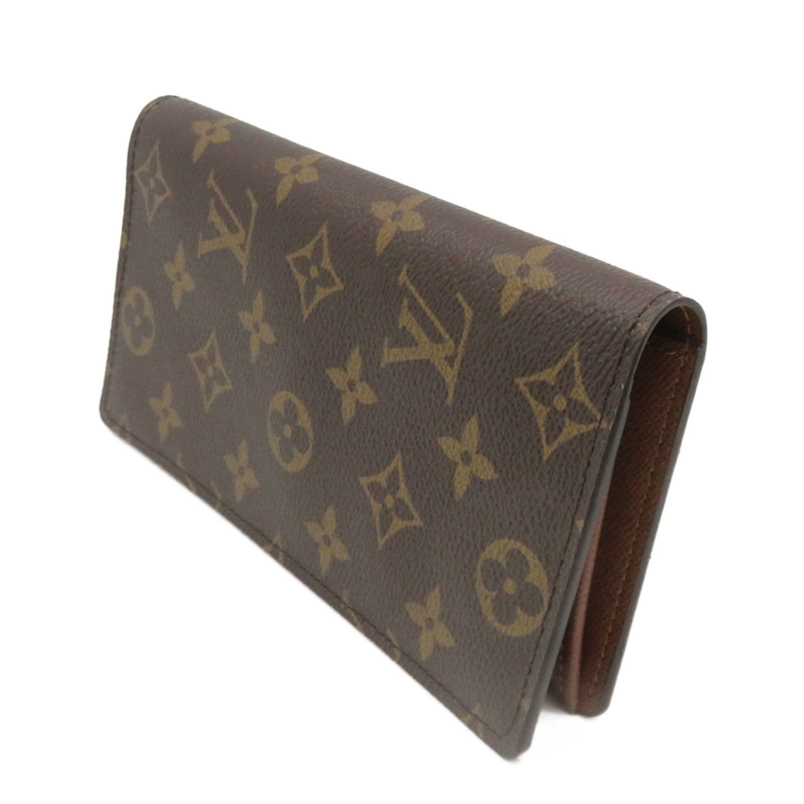 LOUIS VUITTON Monogram Brazza Wallet Long wallet long wallet brown