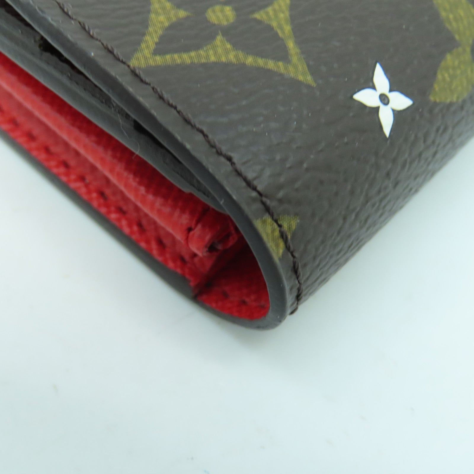 LOUIS VUITTON Monogram Portefeuille Sarah NM Bifold Purse金扣長錢包棕色