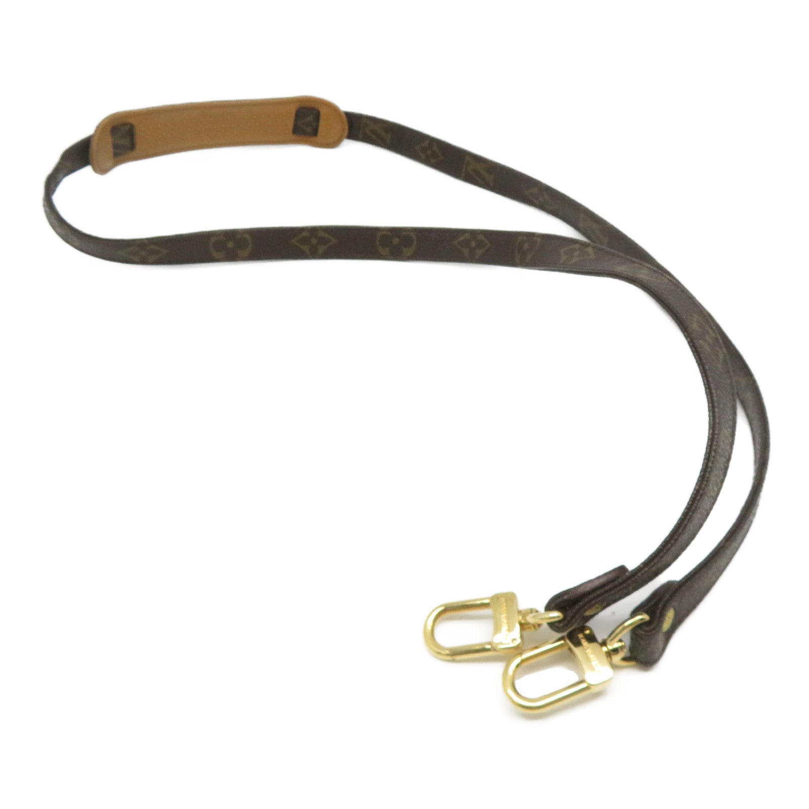 LOUIS VUITTON Monogram Shoulder Strap金扣肩帶啡色