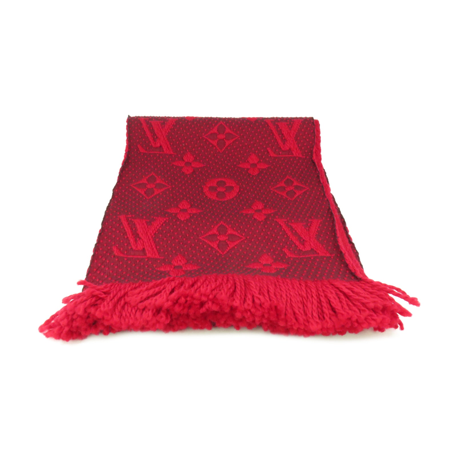LOUIS VUITTON 羊毛Logomania Scarf S00圍巾紅色