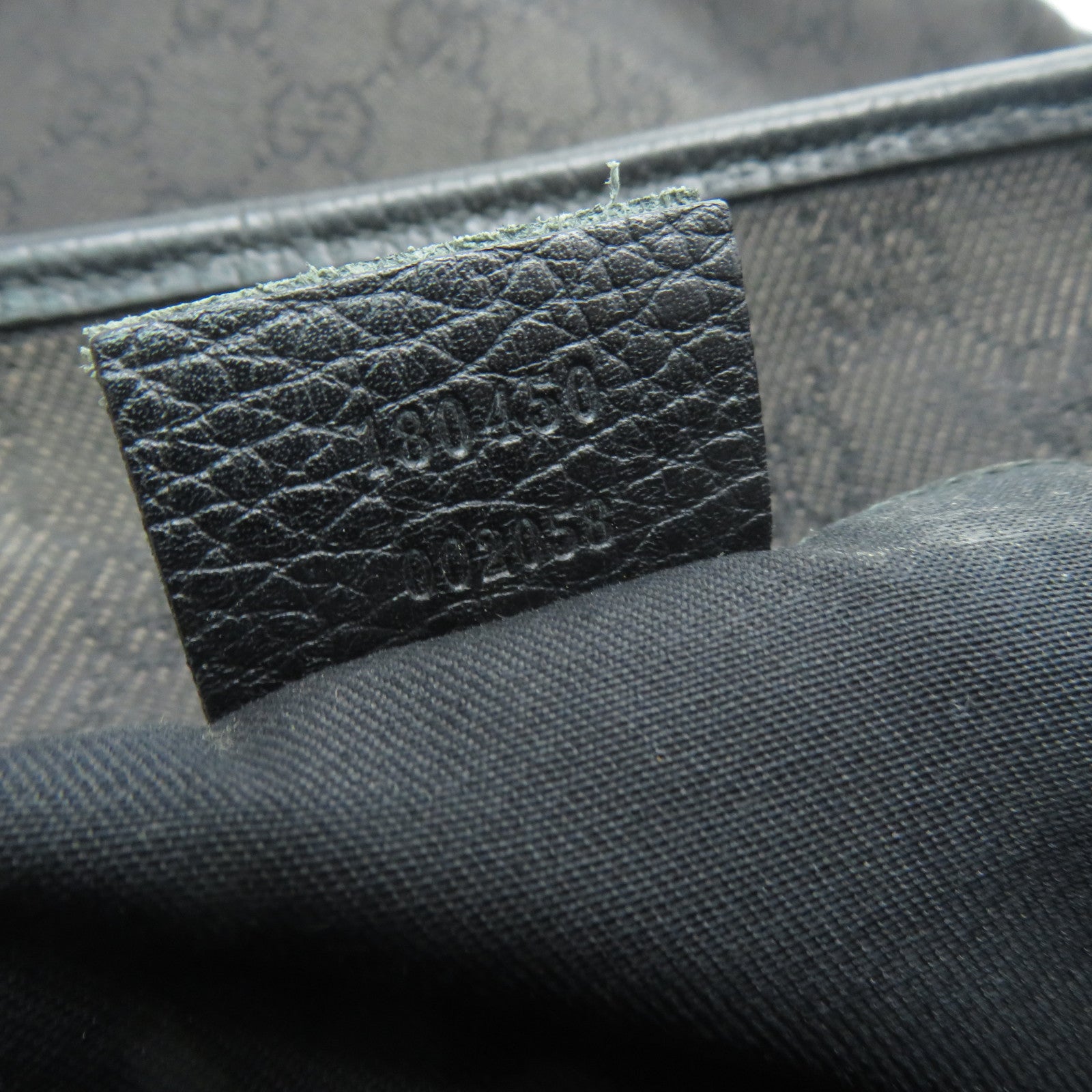 GUCCI 【激減優惠】帆布/皮革Tote Bag銀扣手挽袋黑色