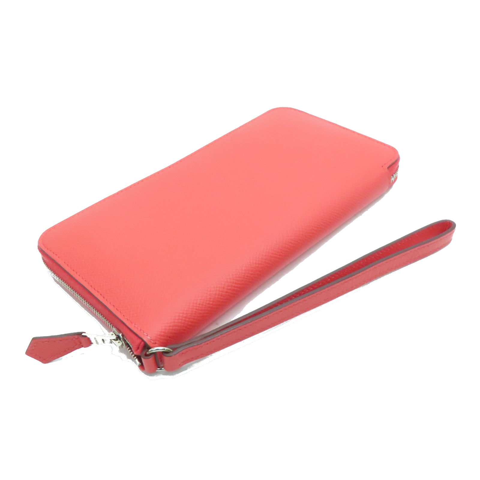 HERMES 【激减优惠】Epsom皮革Azap Wallet With Lucky Wrist Strap拉链长钱包Rose Jaipur粉红色