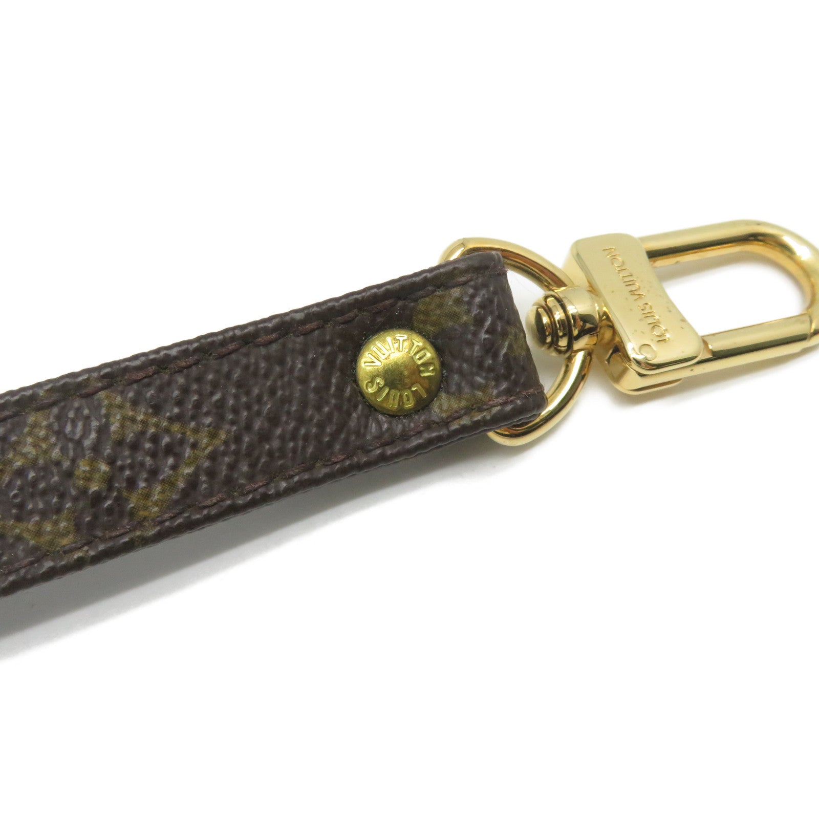 LOUIS VUITTON Monogram Shoulder Strap金扣肩帶啡色