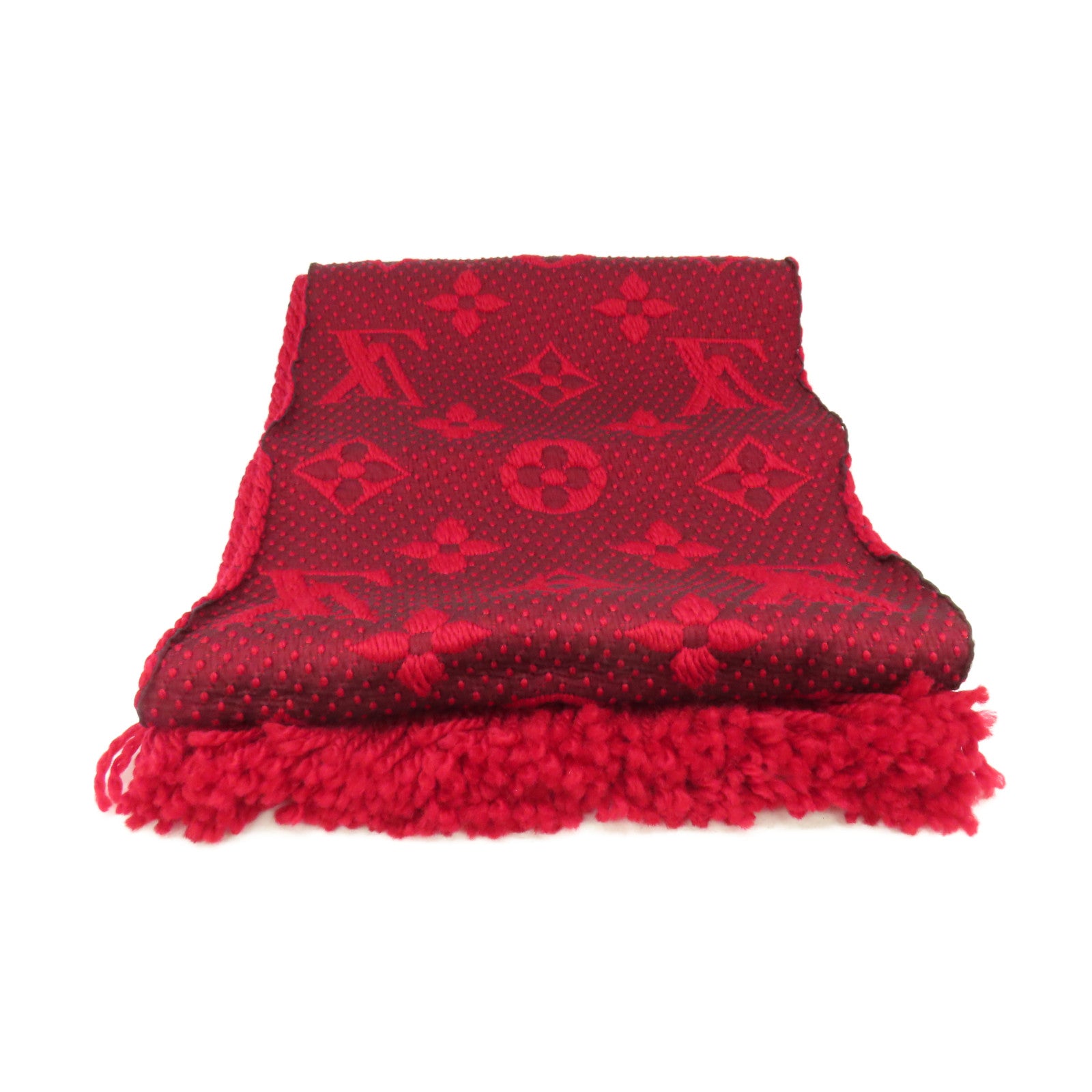 LOUIS VUITTON 羊毛Logomania Scarf S00圍巾紅色