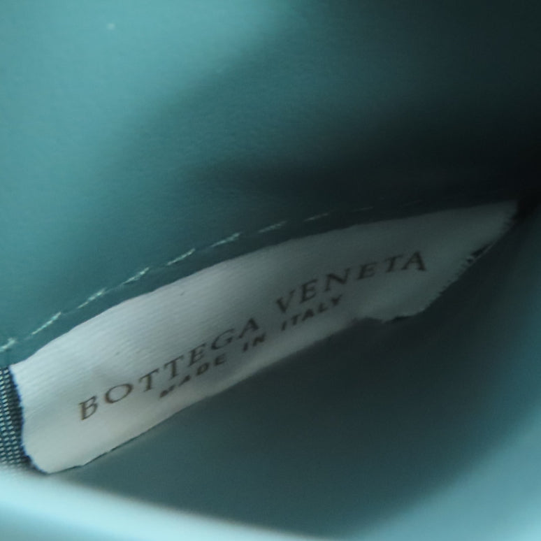 BOTTEGA VENETA 织纹皮革Wallet银扣钱包绿色