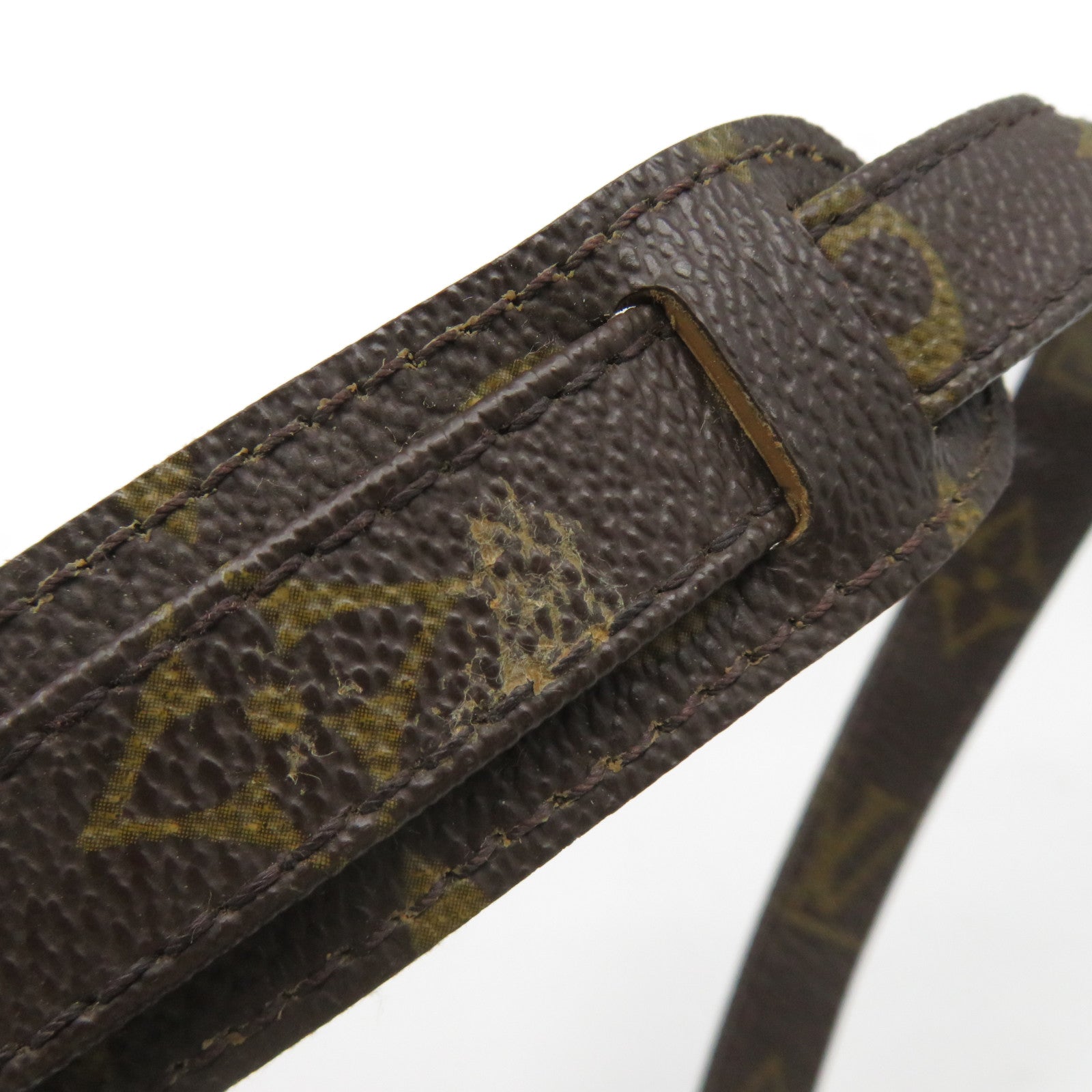 LOUIS VUITTON Monogram Shoulder Strap金扣肩帶啡色