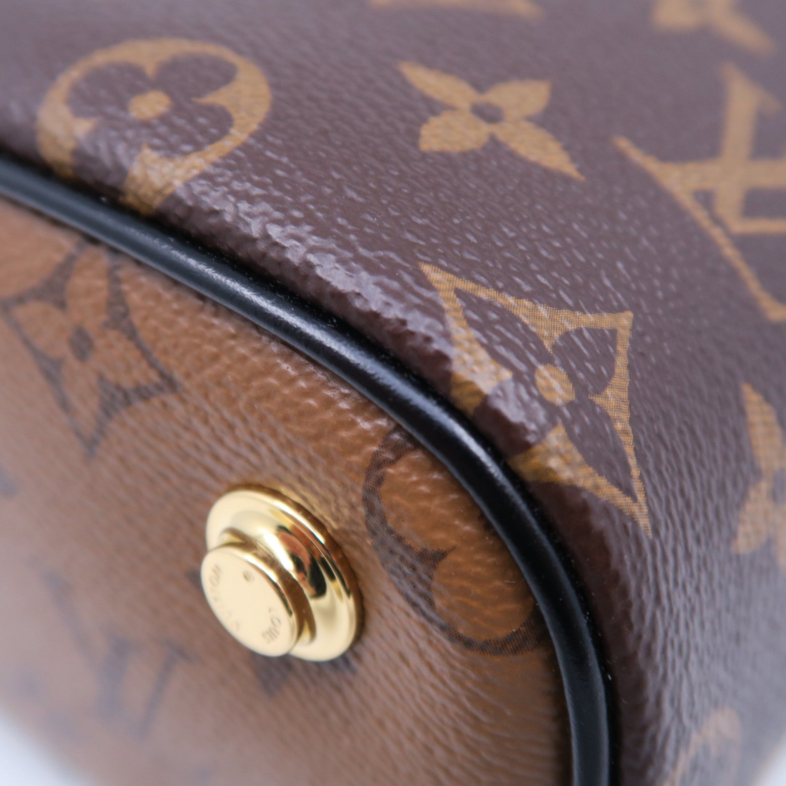 LOUIS VUITTON Monogram Vanity PM金扣手挽肩背兩用袋棕色