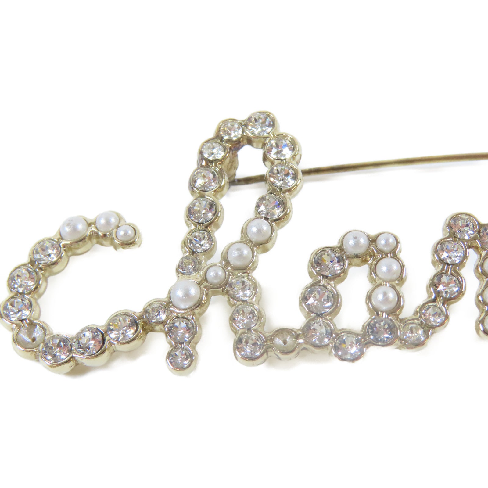 CHANEL 金屬/水晶Brooch胸針金色