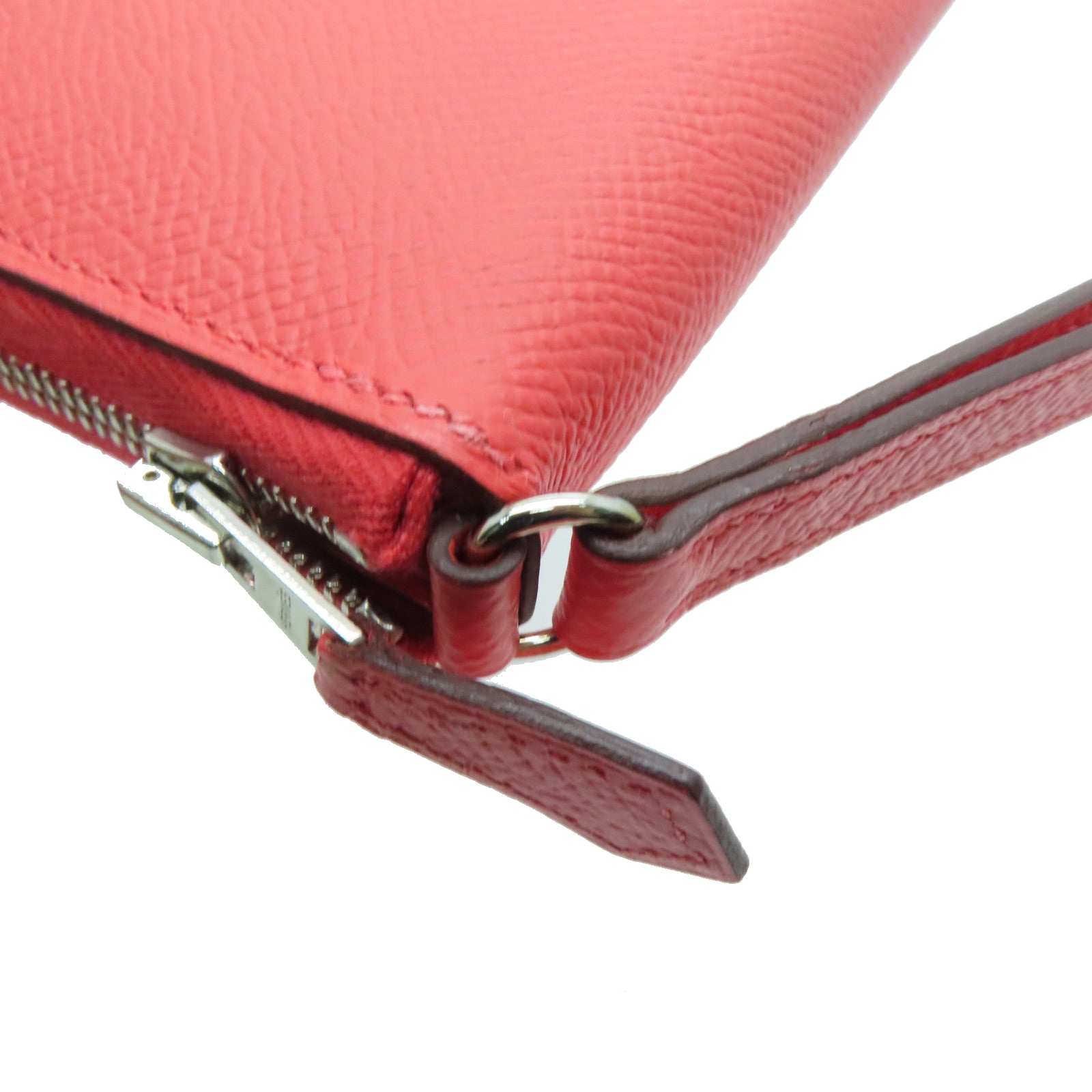 HERMES 【激减优惠】Epsom皮革Azap Wallet With Lucky Wrist Strap拉链长钱包Rose Jaipur粉红色