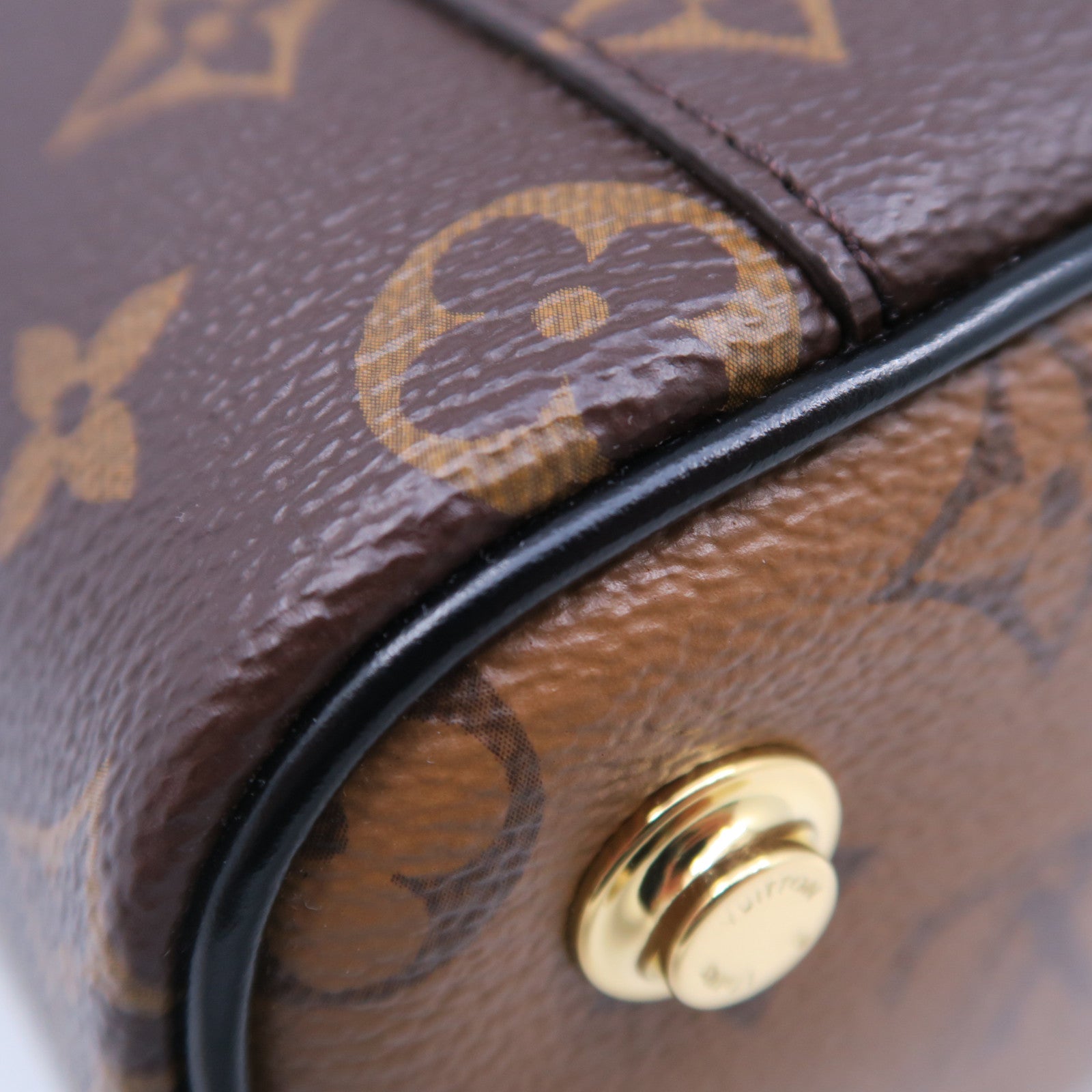 LOUIS VUITTON Monogram Vanity PM金扣手挽肩背兩用袋棕色
