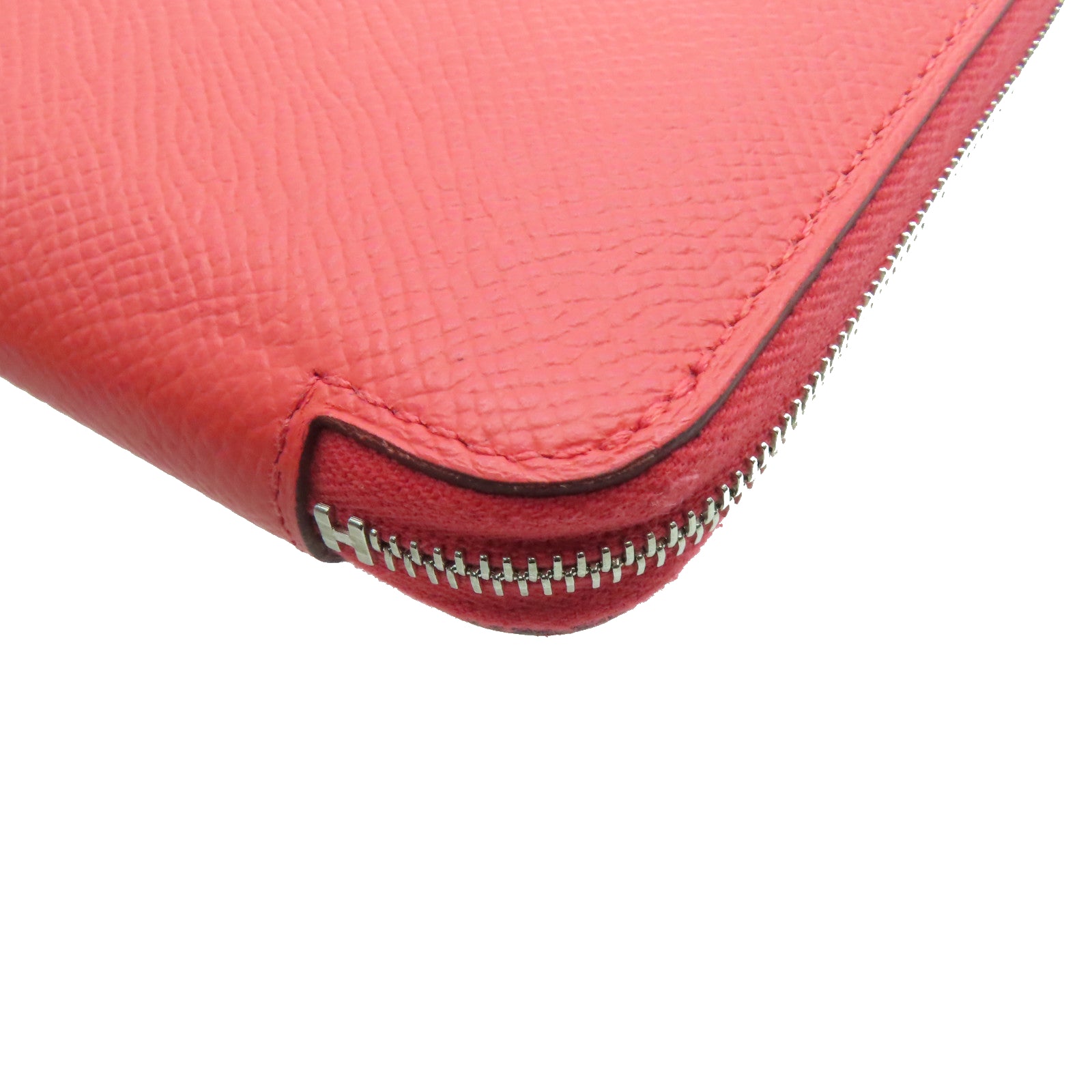HERMES 【激减优惠】Epsom皮革Azap Wallet With Lucky Wrist Strap拉链长钱包Rose Jaipur粉红色