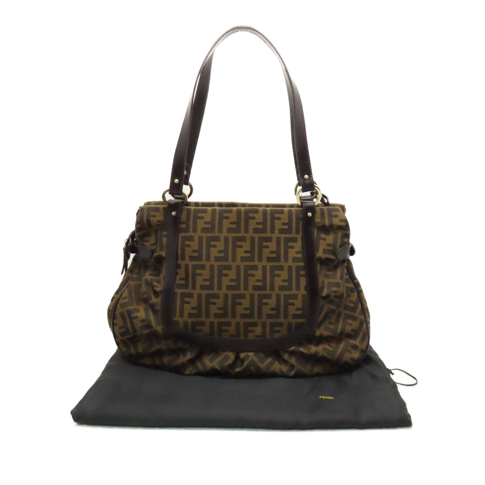 FENDI 帆布Shoulder Bag肩背袋啡色