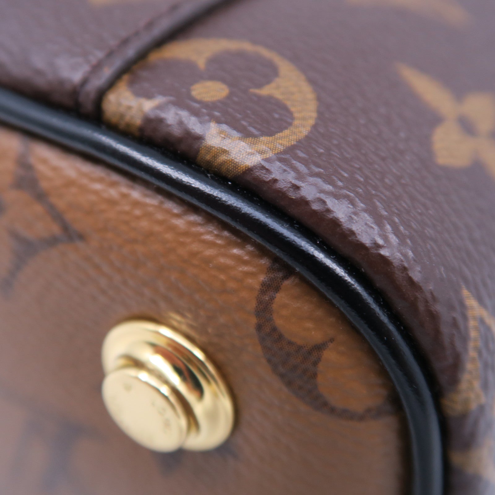 LOUIS VUITTON Monogram Vanity PM金扣手挽肩背兩用袋棕色