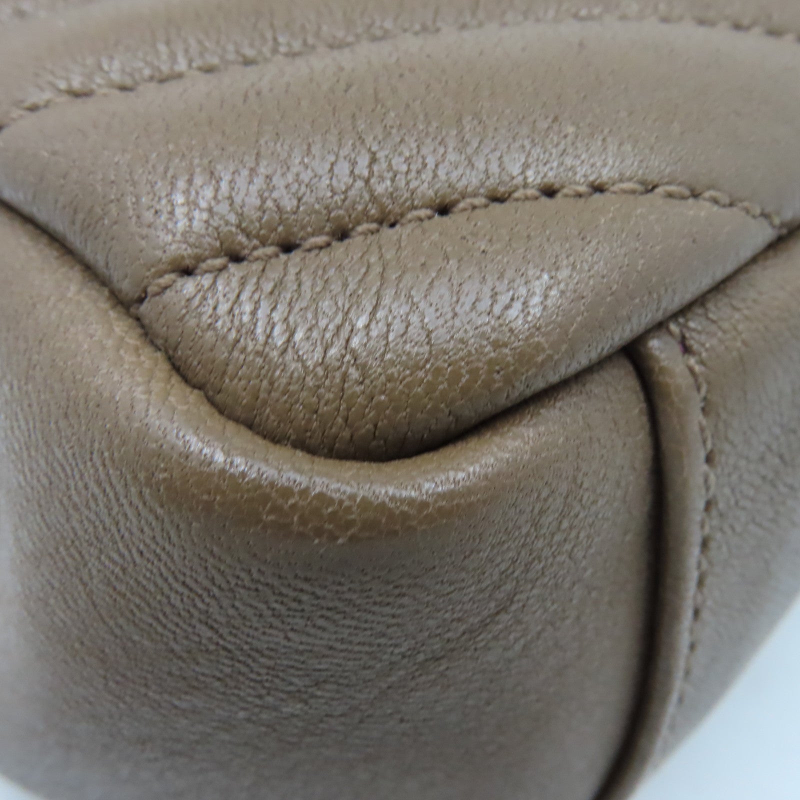 SAINT LAURENT 牛皮皮革College Medium 2Way Chain Shoulder Bag銀扣鏈帶手挽肩背兩用袋啡色