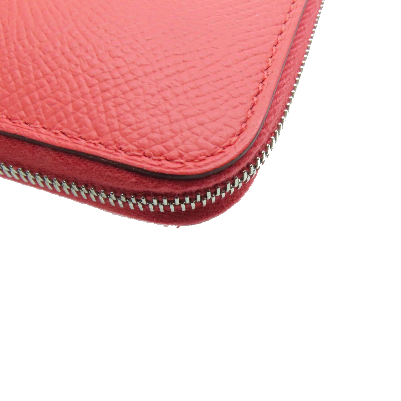 HERMES 【激减优惠】Epsom皮革Azap Wallet With Lucky Wrist Strap拉链长钱包Rose Jaipur粉红色