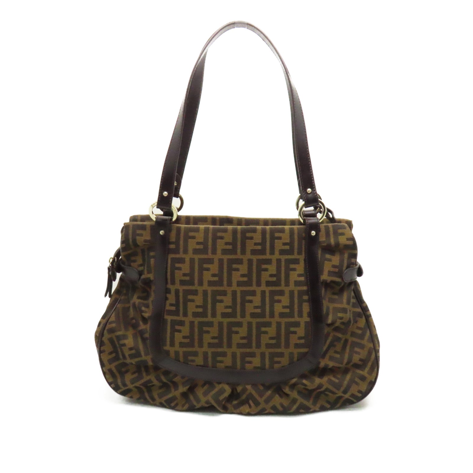 FENDI 帆布Shoulder Bag肩背袋啡色