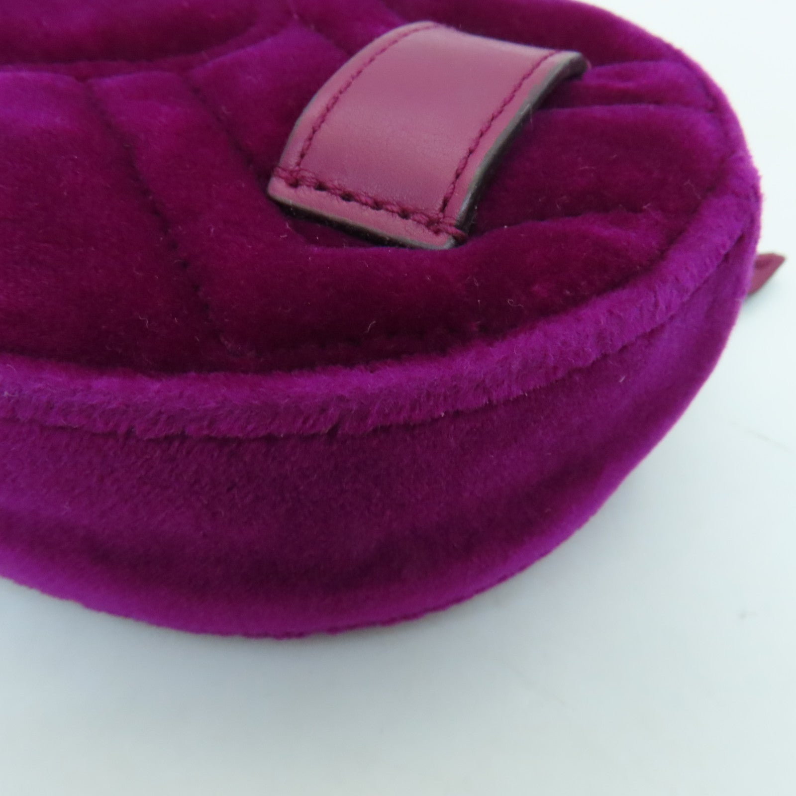GUCCI Velvet GG Marmont Belt Bag Purple